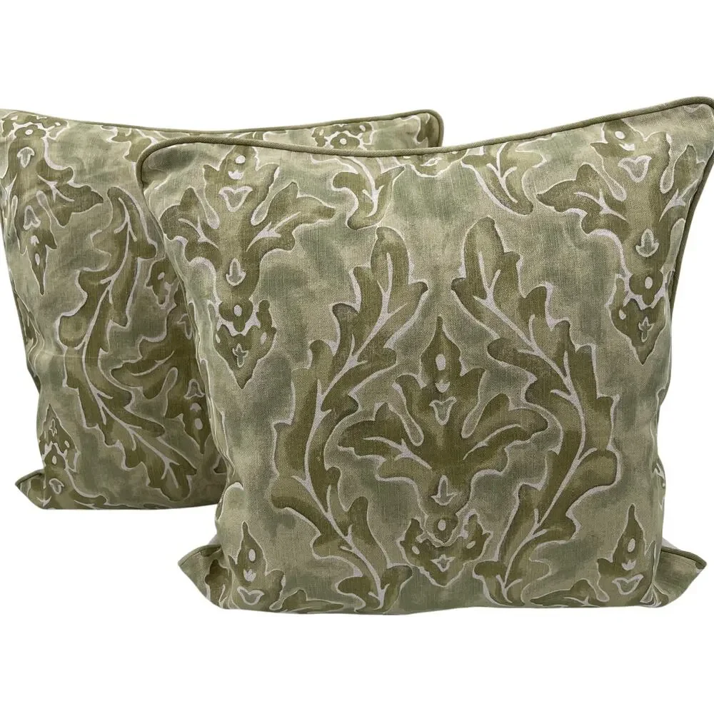 NWOT Restoration Hardware 19” square linen throw pillows - Set of 2 - Picture 1 of 8
